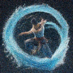 a water bender making water swirl around , made by Stanley Artgerm Lau, WLOP, Rossdraws, ArtStation, CGSociety, concept art, cgsociety, octane render, trending on artstation, artstationHD, artstationHQ, unreal engine, 4k, 8k,