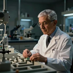 dr. Anthony Fauci as Hoggle working in a labyrinth laboratory. Photograph from movie.