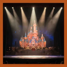 theater spotlights on stage by disney concept artists, blunt borders, rule of thirds