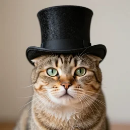 Cat wearing a top hat