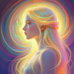 side profile painted portrait, imogen poots paladin, elden ring, gloomhaven, d & d, soft, smooth, luminescent glow, art nouveau, beautifully backlit, ripples, swirly vibrant color lines, fantastically gaudy, aesthetic octane render, 8 k hd, by ilya kuvshinov, cushart krentz, gilleard james