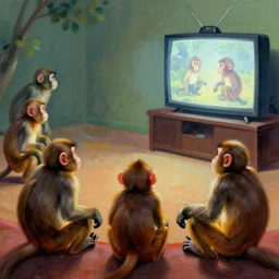 monkeys watching tv by stephen mcdannell hillenburg