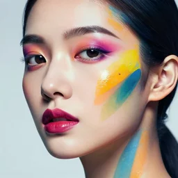woman face beautiful abstract colorful by cheng, hsiao - ron