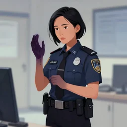 police psychologist dr. tracy wong, who holds a dark secret. artstation, character art