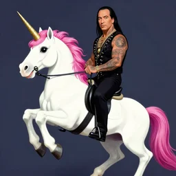 gene simmons riding a unicorn