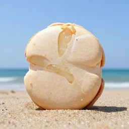 macron on the beach