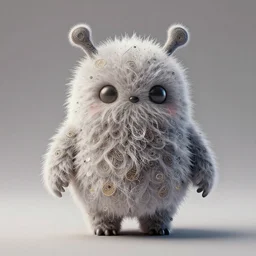 fluffy android critter :: by beeple and James Gilleard and Justin Gerard :: ornate, dynamic, particulate, intricate, elegant, highly detailed, centered, artstation, smooth, sharp focus, octane render, 3d