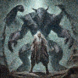 squidward as a dark souls boss