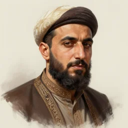 portrait of kurdish singer adnan karim, highly detailed, digital painting, artstation, concept art, sharp focus, illustration, art by art germ and greg rutkowski and alphonse mucha