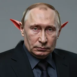 vladimir putin, is orc gremlin, full portrait, by artgerm, horror, realistic face