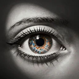 op art design in shape of an eye