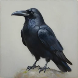 portrait of an iron knuckle raven. oil on canvas by lead character artist takayuki satou