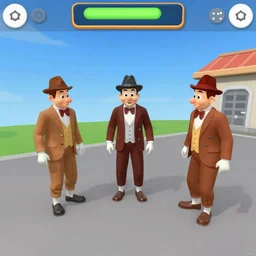 a screenshot from a physics based vr game about the three stooges