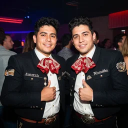 two Mexican brothers at night club in Prague