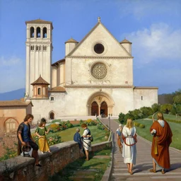 beautiful painting of assisi, italy by ralph horsley, rossdraws, ilvya kuvshinov, matte painting, highly detailed