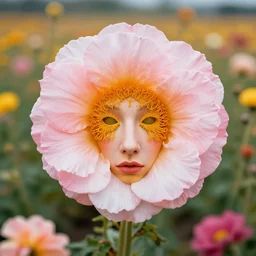 surreal flowerface, flowerfield
