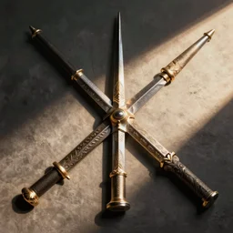 a weapon pattern in style of kitsch movement