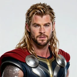 chris hemsworth as thor with amazing drag queen makeup, digital art, amazing detail, photorealistic