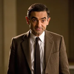 mr bean as lobo. movie still. cinematic lighting.