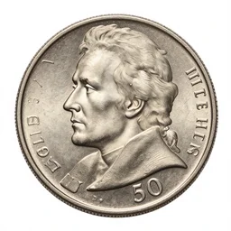 a 5 0 cent coin depicting curtis 5 0 cent jackson