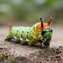 high quality macro photo multicolored puss moth caterpillar! gorgeous highly detailed hannah yata elson peter cinematic lighting high quality low angle hd 8k sharp shallow depth of field
