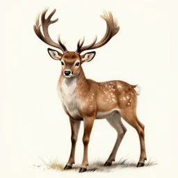 beautiful notan art of a furry deer character, trending on FurAffinity