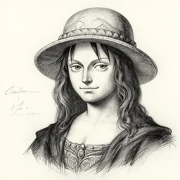 leonardo da vinci's technical sketch of luffy, highly detailed