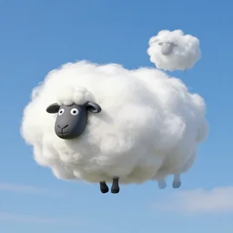 fluffy clouds that look like sheep