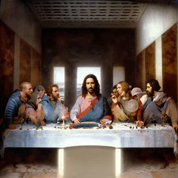 nic cage in the last supper as painted by da vinci - n 9