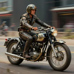 edward hopper painting, classic vintage motorcycle motorbike, highly detailed, ornate, octane, cinematic, driver rider, retro futuristic, mad max fury road