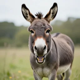 angry donkey with mouth open