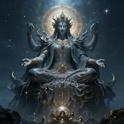 celestial primordial god ruling over reality, mysterious, divine,