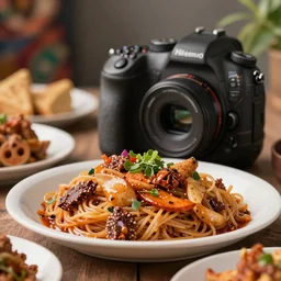 close - up focused dslr photograph of a nigerian dinner, 8 k, high detail, volumetric lighting, hyperrealism, aesthetically pleasing, studio lighting, trending
