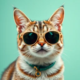 a cat in sunglasses teaches esperanto