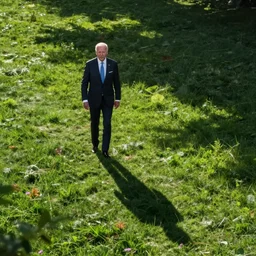 Joe Biden casts a long shadow, by Greg Rutkowski and Dave McKean green color palette