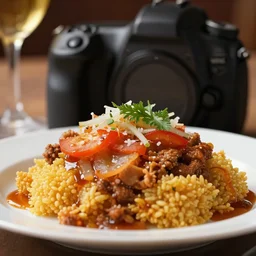 close - up focused dslr photograph of an austrian dinner, 8 k, high detail, volumetric lighting, hyperrealism, aesthetically pleasing, studio lighting, trending
