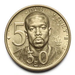 a 5 0 cent coin depicting rapper 5 0 cent