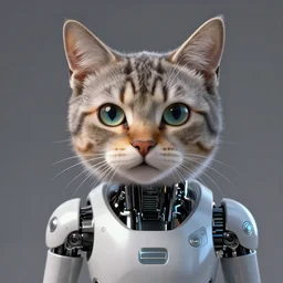 a cyborg cat, realistic, 8 k, extremely detailed, cgi, trending on artstation, hyper - realistic render, by greg rutkowski