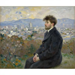 kyoto city, painting by gaston bussiere, ilya kuvshinov, claude monet