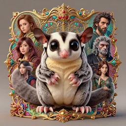 full shot of a sugar glider android character:: by Martine Johanna and Simon Stålenhag and Chie Yoshii and Casey Weldon and Guillermo del toro :: ornate, dynamic, particulate, rich colors, intricate, elegant, highly detailed, centered, artstation, smooth, sharp focus, octane render, 3d