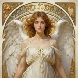 a photograpic portrait of a pretty woman, angel, fantasy, intricate, elegant, highly detailed, digital painting, artstation, centered, concept art, smooth, sharp focus, arc, illustration, art by artgerm and alphonse mucha