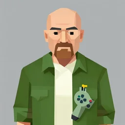 low poly saul goodman, playstation 1 graphics