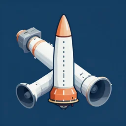 2 d vector graphic of a spacecraft thruster