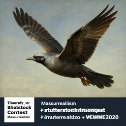 a picture of a man as a bird in flight, a surrealist painting by storm thorgerson, shutterstock contest winner, massurrealism, surrealist, whimsical, hyper - realistic