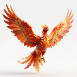 photorealistic render of a detailed flaming phoenix wings spread 8 k extremely detailed hd hyperrealism unreal engine daz 3 d