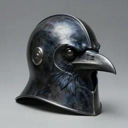 portrait of raven themed helmet. concept art contest winner by h. r. giger and greg rutkowski ( 2 0 0 7 ).