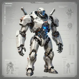 1 9 8 3 patent design diagram of titanfall titan with pilot inside by thomas hubert and vincent di fate. in the style of science fiction gui