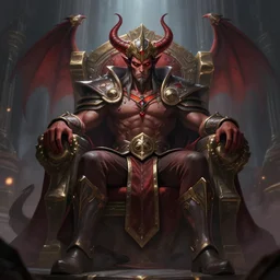 Lord from hell on the throne, league of legends wallpapers, piotr jablonski, greg rutkowski