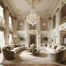 exquisitely detailed interior rendering of a beautiful luxurious house by joseph paxton, well furnished, unreal engine, by peter guthrie
