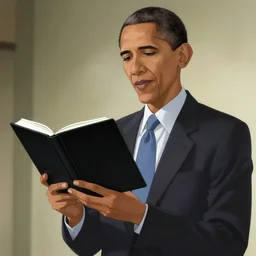 obama in death note, anime, holding black notebook